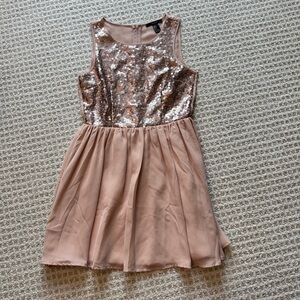 Forever 21 Sequin Dress in Rose Gold